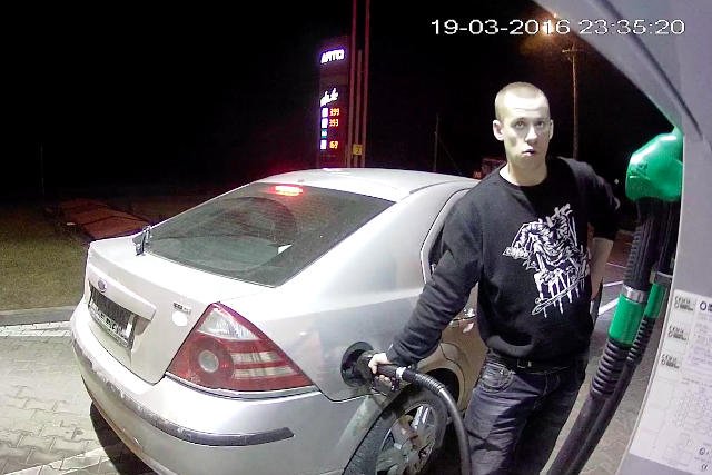 Zuchwały złodziej paliwa.