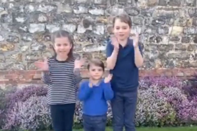 Dzieci księcia Williama i księżnej Kate oklaskiwali pracowników służby zdrowia