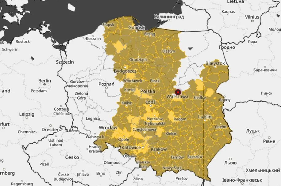 W wielu miejscach w kraju mogą w najbliższych dniach występować burze z gradem.