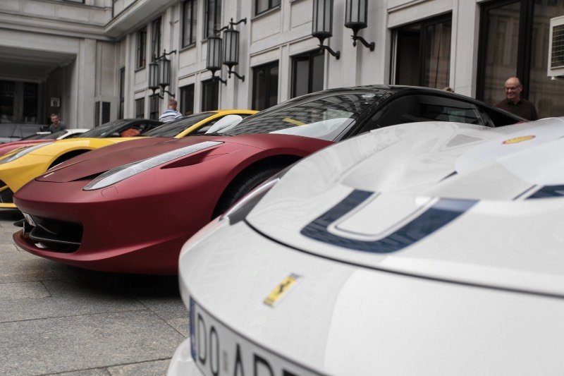 Ferrari 458 Italia rozbite na Trasie Siekierkowskiej w Warszawie.