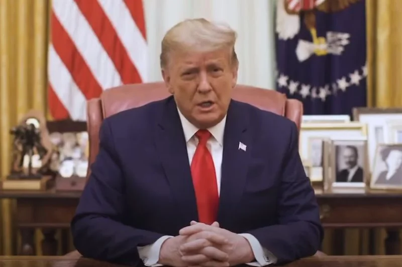 Donald Trump potępił agresję na Kapitolu.