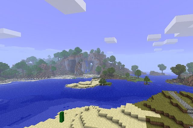 Krajobraz ze świata Minecrafta