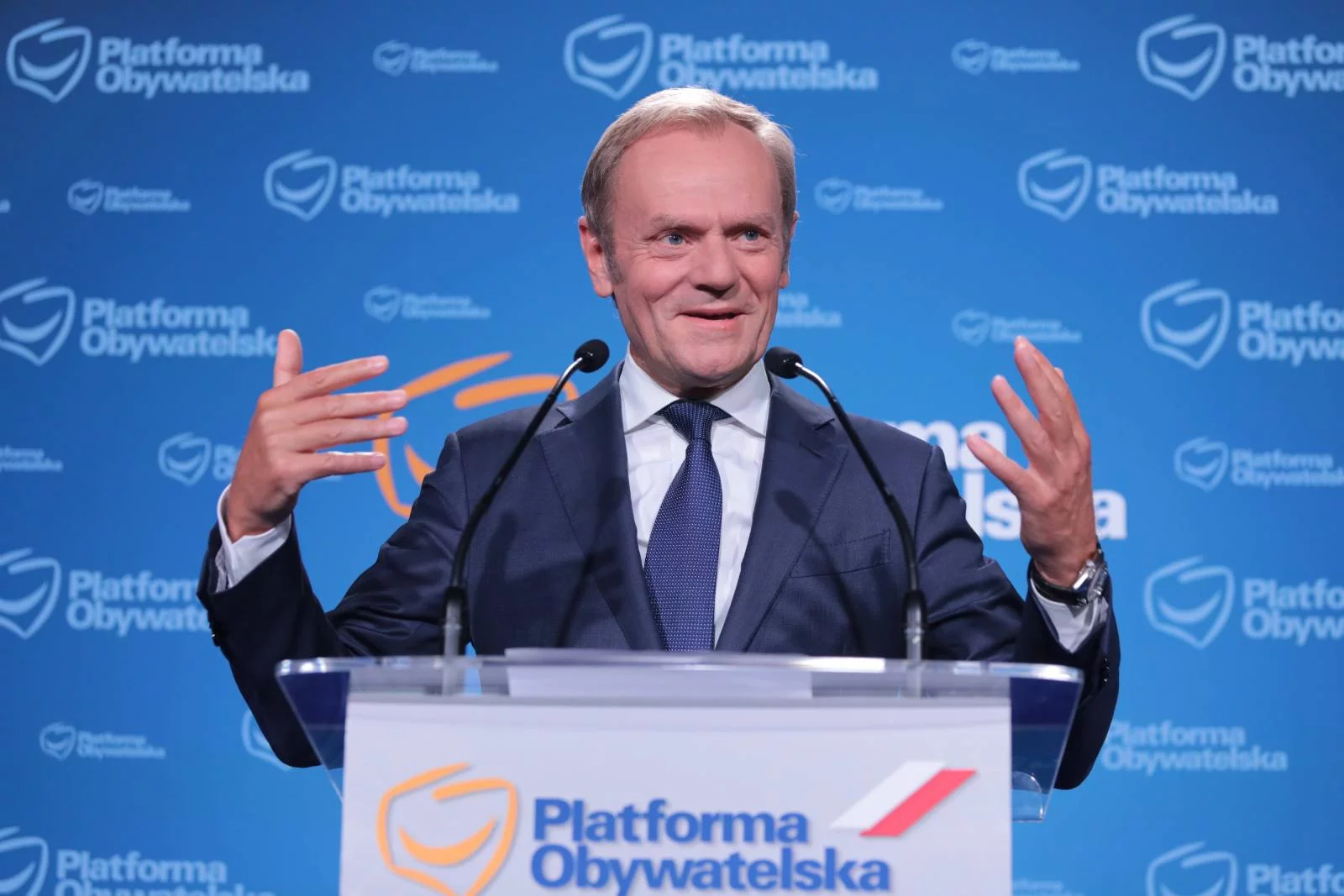 Przewodniczący PO i lider całej Koalicji Obywatelskiej Donald Tusk.