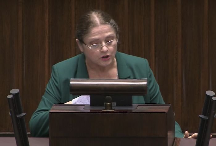 Krystyna Pawłowicz z PiS w Sejmie porównała opozycję do "faszystów".