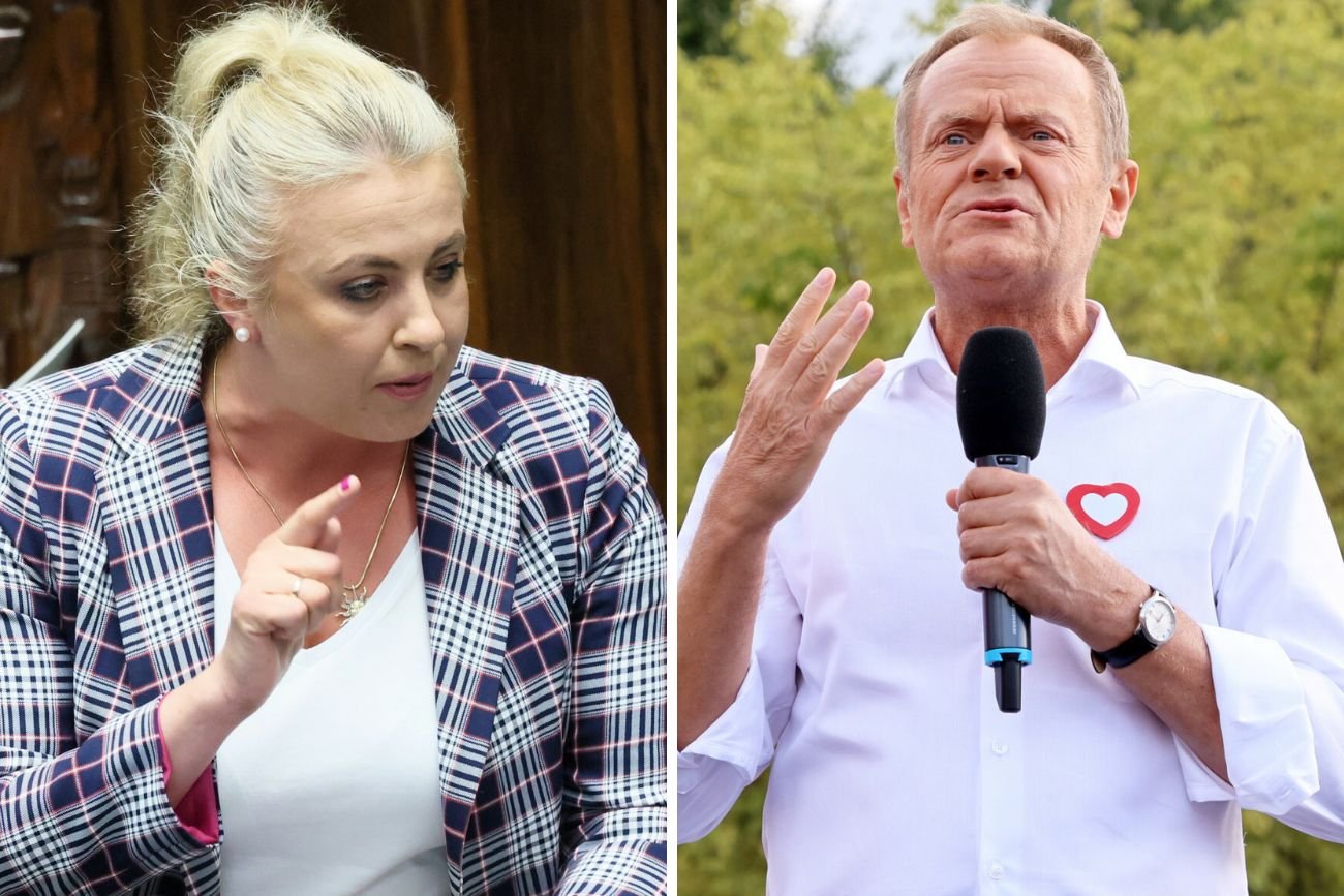 Katarzyna Sójka i Donald Tusk