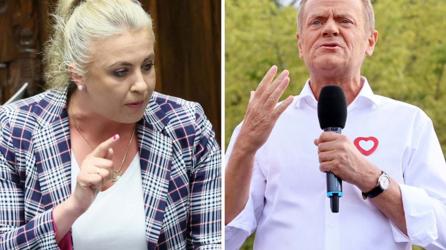 Katarzyna Sójka i Donald Tusk