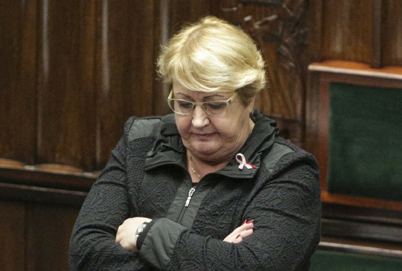 Krzywonos do posłów PiS: Wśród was siedzi człowiek nazywany skrobakiem.