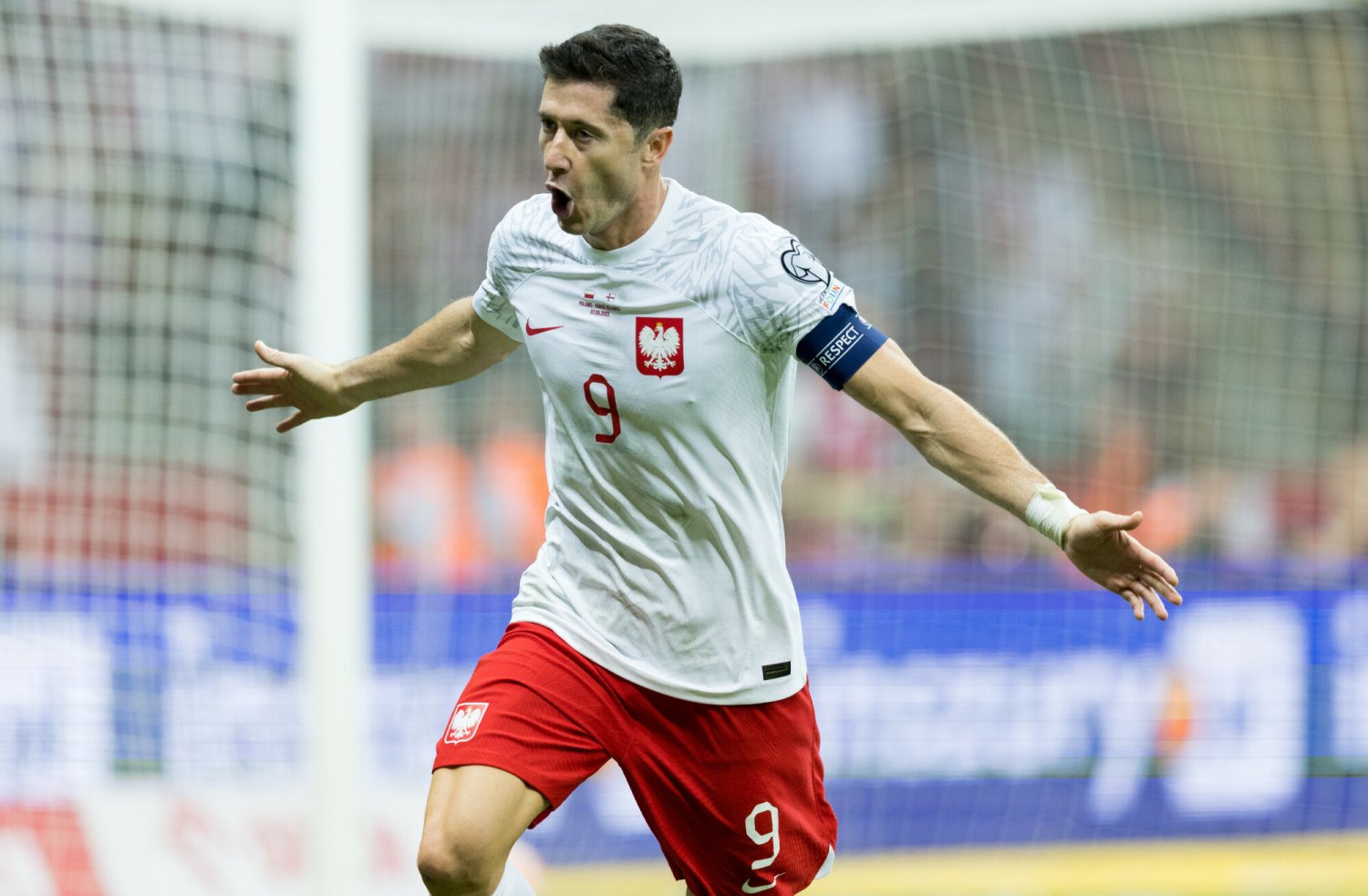 Robert Lewandowski w meczu Polski z Wyspami Owczymi