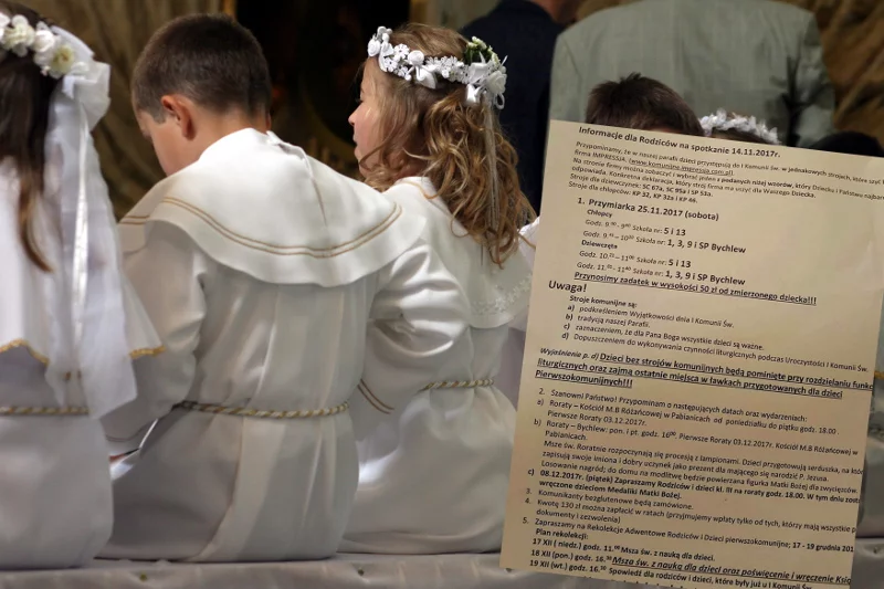 Ksiądz, komunia i konkretna firma, w której należy kupić komunijny strój – to połączenie zawsze zbudza kontrowersje.
