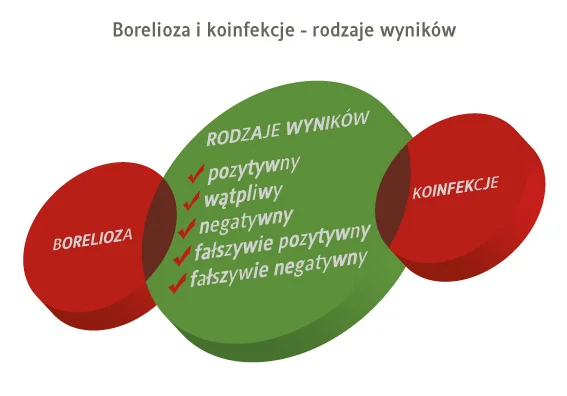 borelioza i koinfekcje - rodzaje wyników