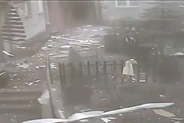 Moment wybuchu został zarejestrowany przez system monitoringu