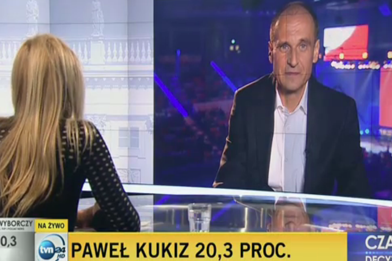 Paweł Kukiz zadeklarował, że nie będzie wskazywał swoim wyborcom, na kogo mają głosować w drugiej turze wyborów prezydenckich