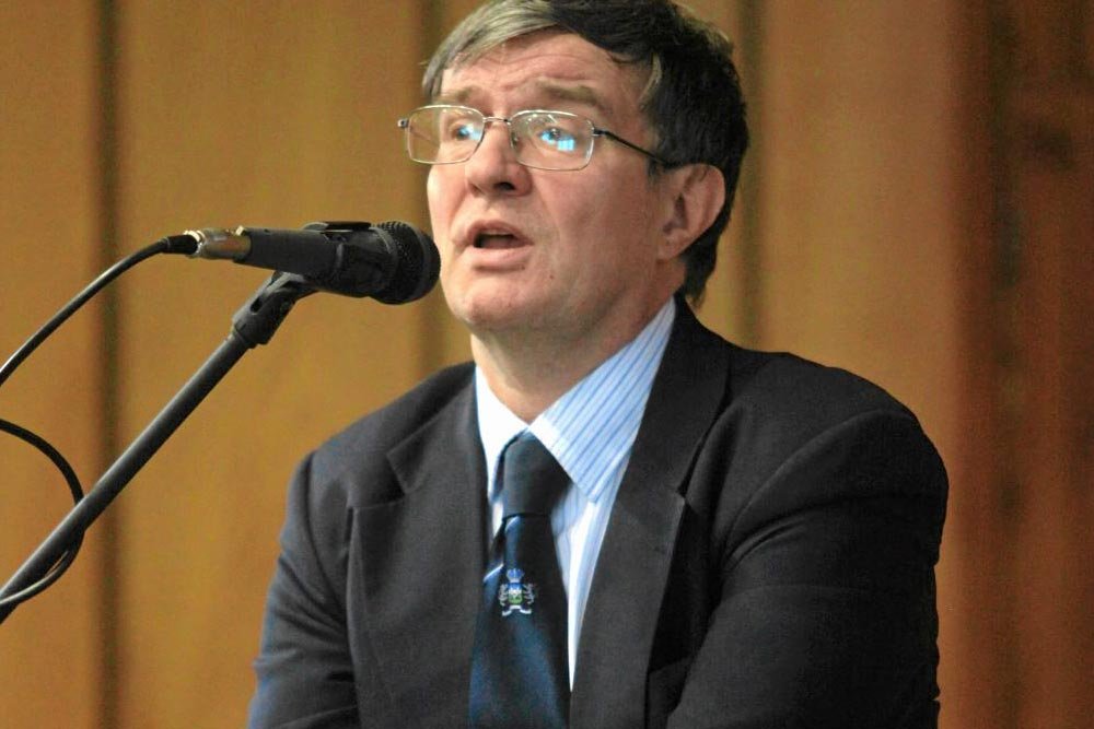 Dr Marek Wroński w trakcie wykładu