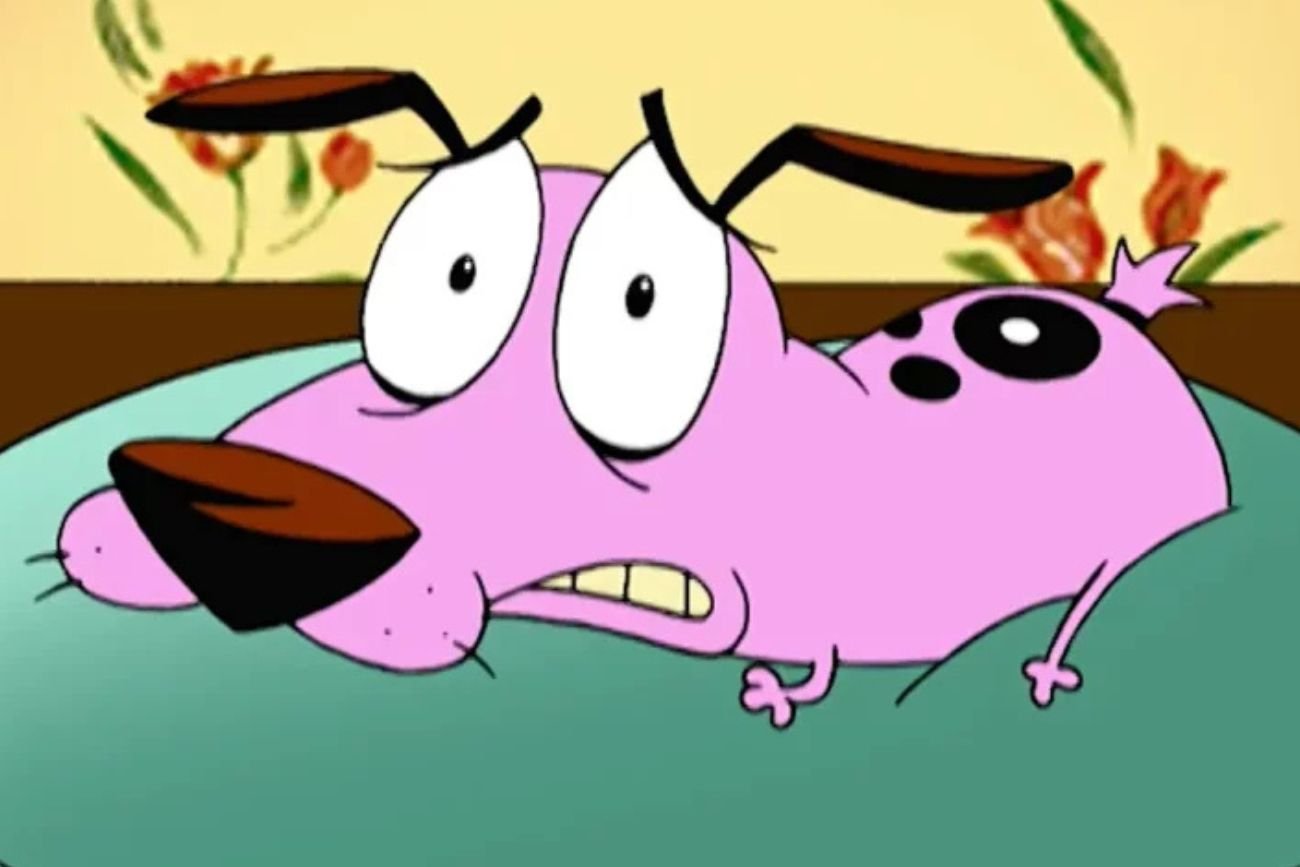 Kadr z serialu "Chojrak – tchórzliwy pies"