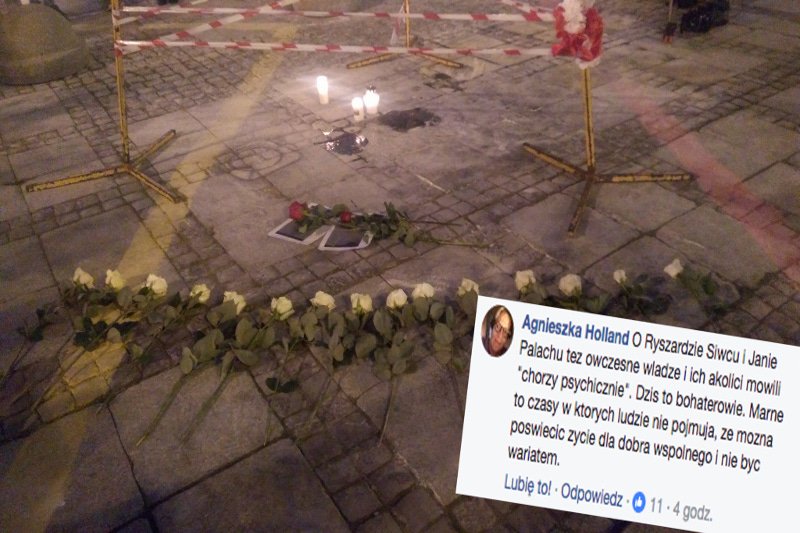 Agnieszka Holland skomentowała rzekome problemy psychiczne mężczyzny, który podpalił się wczoraj pod PKiN-em.