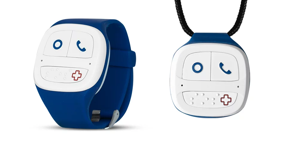 Comarch WristBand ma postać breloka lub bransoletki noszonej przez osobę wymagającą opieki. Urządzenie sparowane jest z aplikacją na smartfonie opiekuna