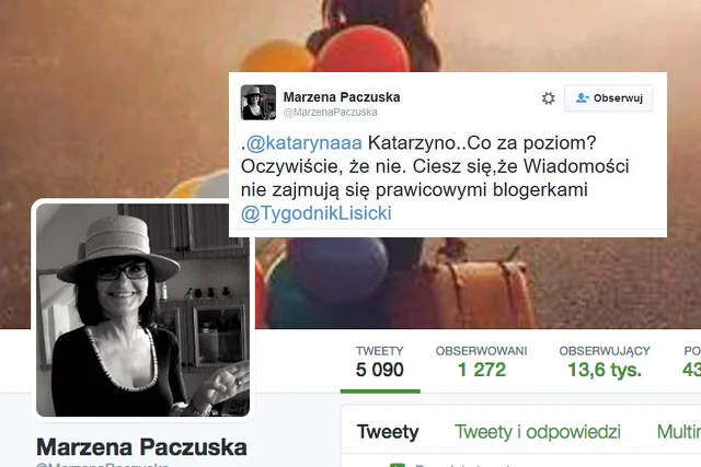 Popularna prawicowa blogerka Kataryna podpadła szefowej "Wiadomości".
