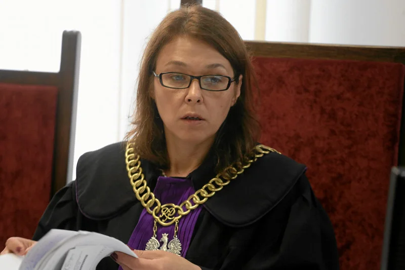 Anna Wielgolewska została uderzona w sądzie tortem.