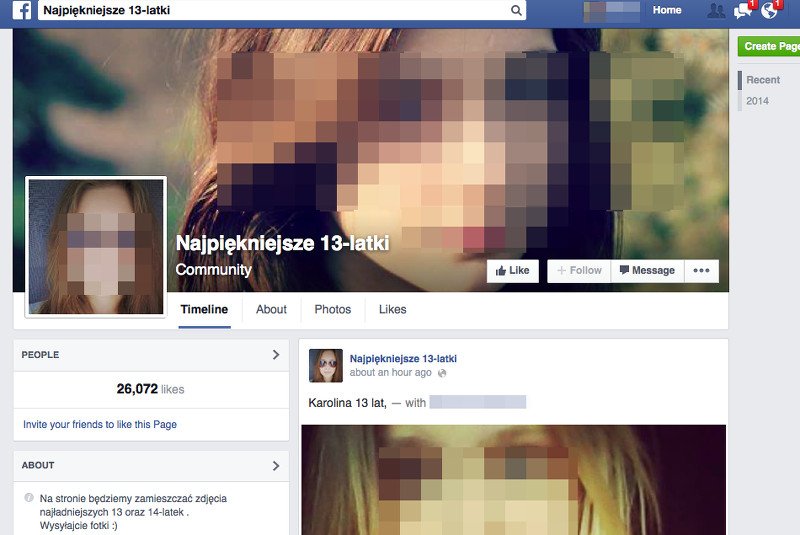 Nastolatki same wysyłają zdjęcia na fanpage "Najpiękniejsze 13-latki". Potem widzą wulgarne komentarze.