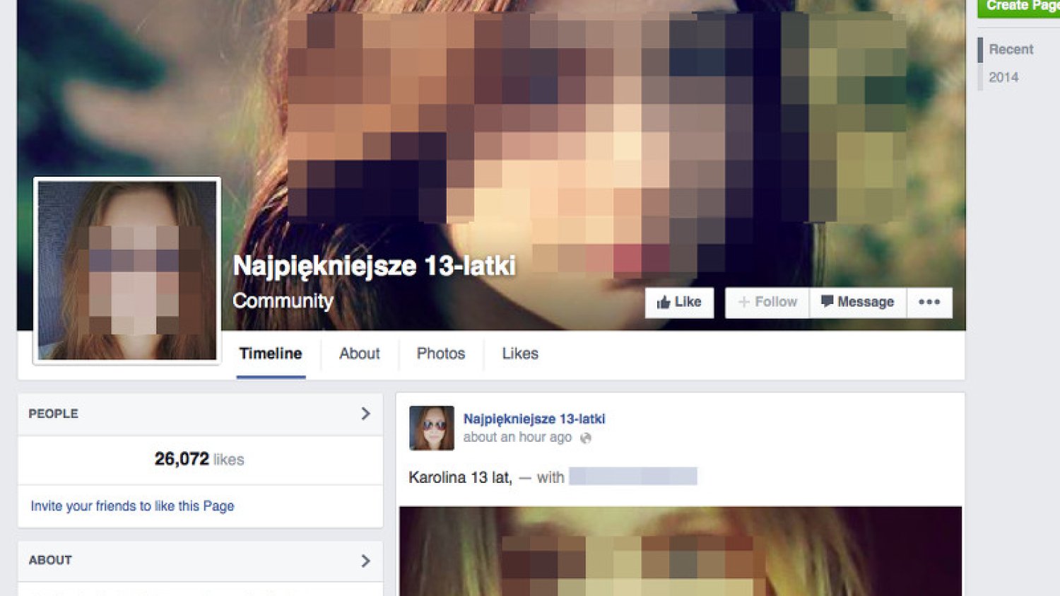 Nastolatki same wysyłają zdjęcia na fanpage "Najpiękniejsze 13-latki". Potem widzą wulgarne komentarze.
