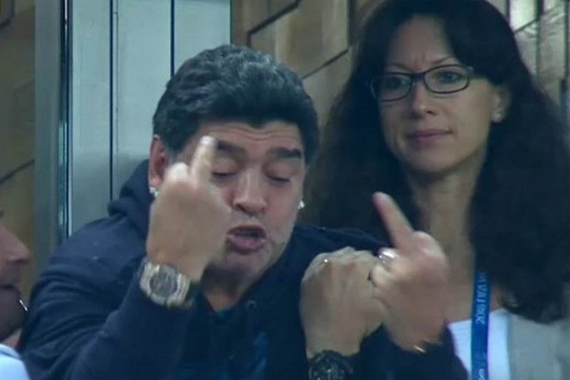 Diego Maradona zachował się skandalicznie po meczu z Nigerią.