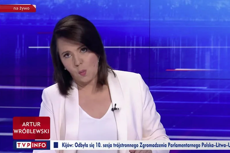 Danuta Holecka podczas rozmowy z Katarzyną Lubnauer robiła dziwne miny.