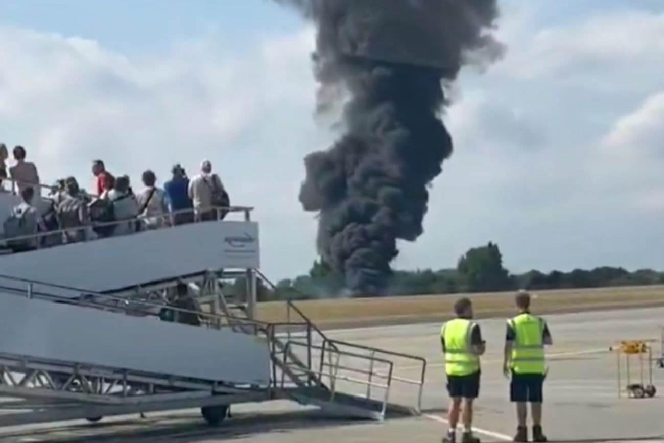 Katastrofa lotnicza w Wielkiej Brytanii. Samolot rozbił się na lotnisku Southend