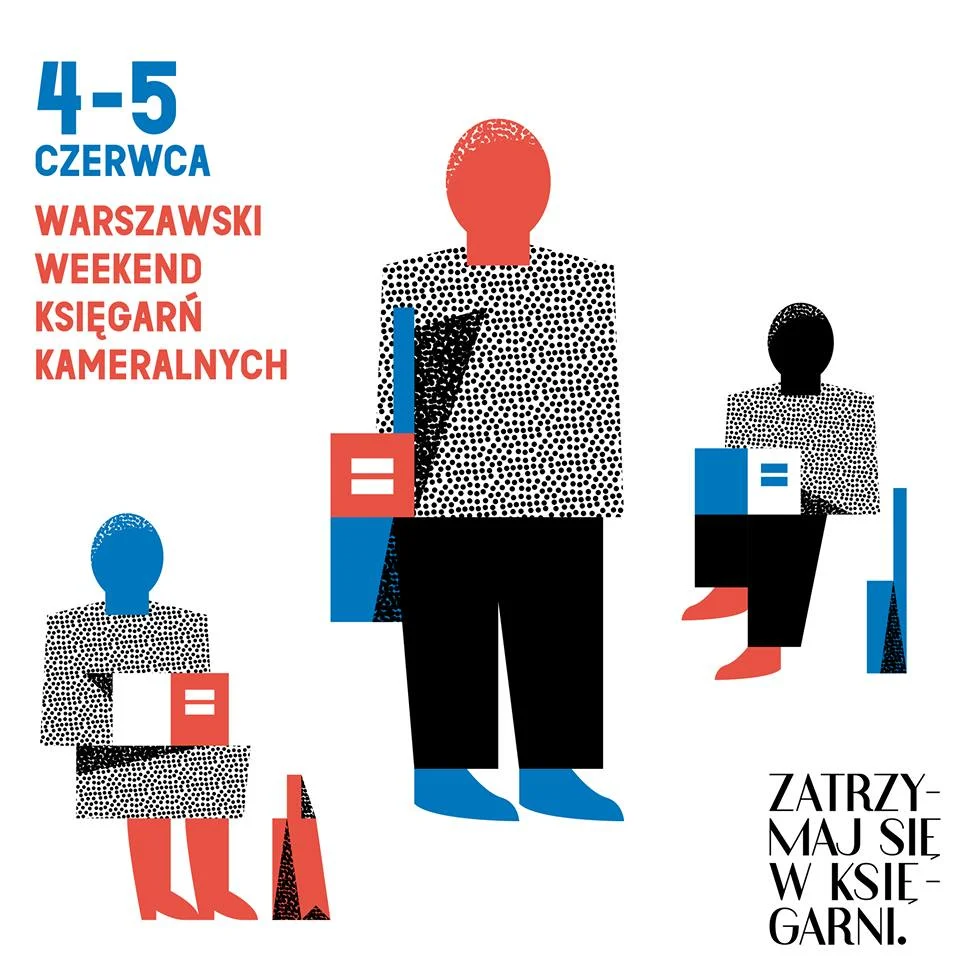 Plakat warszawskiego Festiwalu Księgarń Kameralnych.