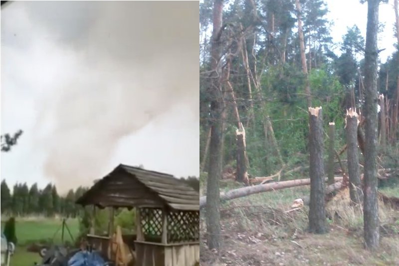 Do sieci trafiły nagrania trąby powietrznej.
