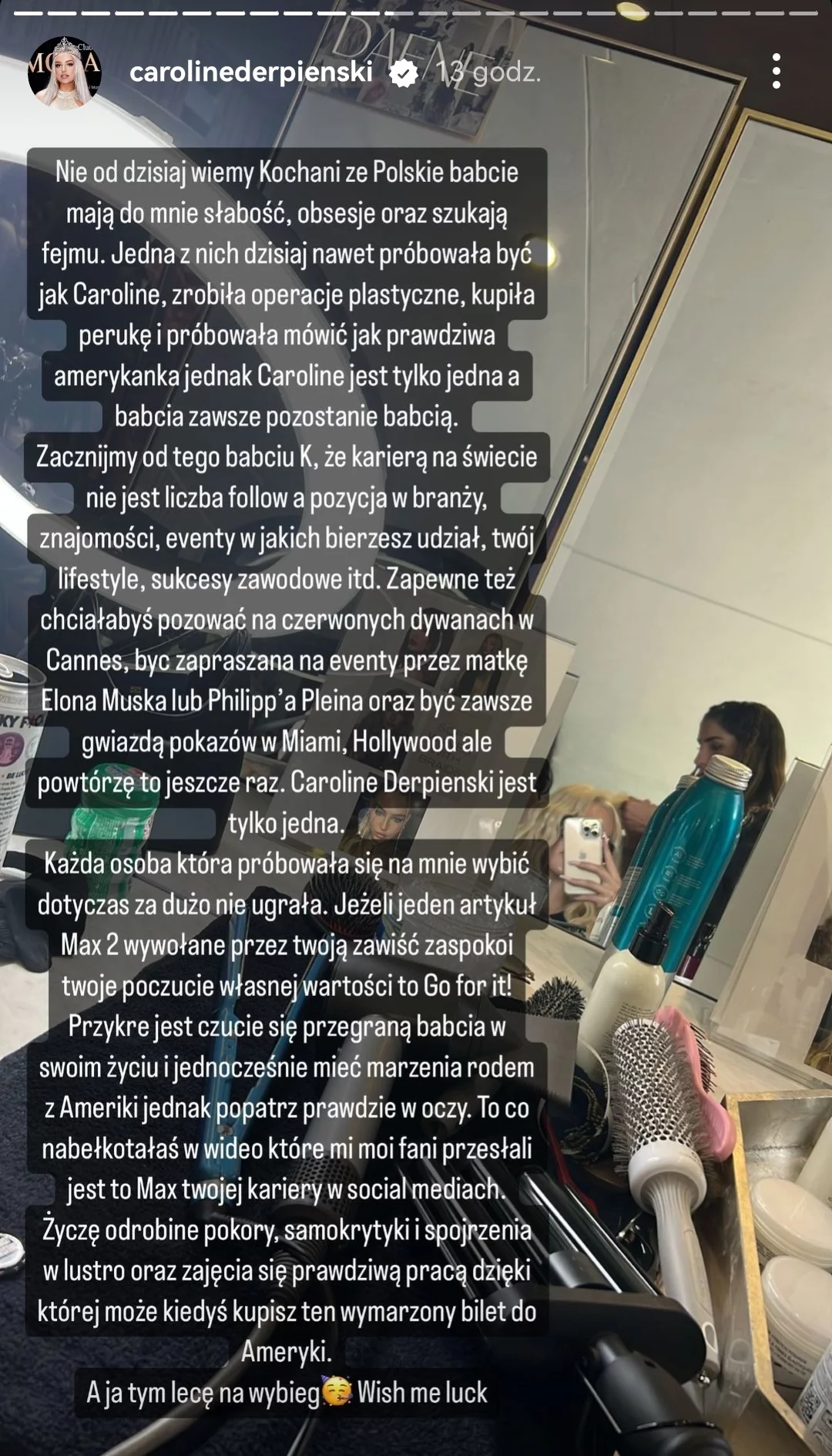 Celebrytka zareagowała. "Babci zamarzył się Hamerykański sen"