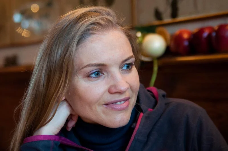 Kinga Baranowska w trakcie wywiadu.