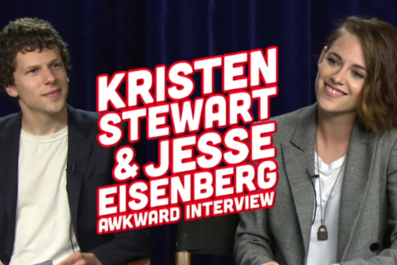 Jesse Eisenberg dostał od Kristen Stewart zestaw seksistowskich pytań, które aktorki słyszą regularnie.