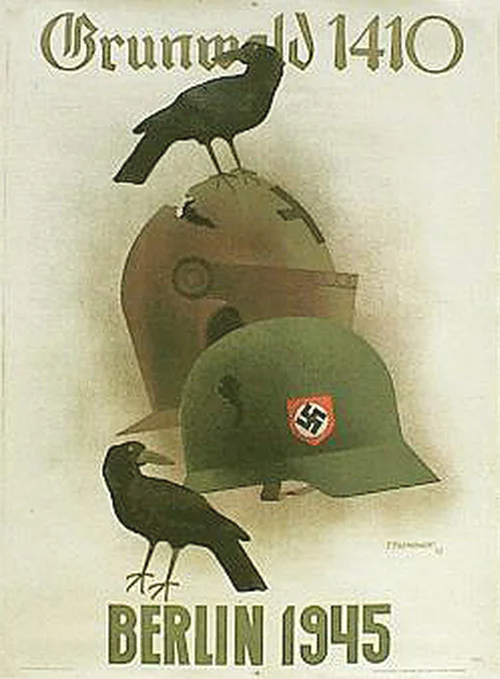 Propagandowy plakat z 1945 roku autorstwa Tadeusza Trepkowskiego.