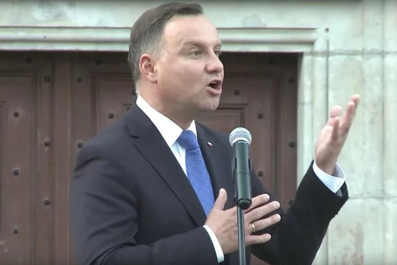 Andrzej Duda przemawiał podczas Święta Wojska Polskiego w Katowicach.