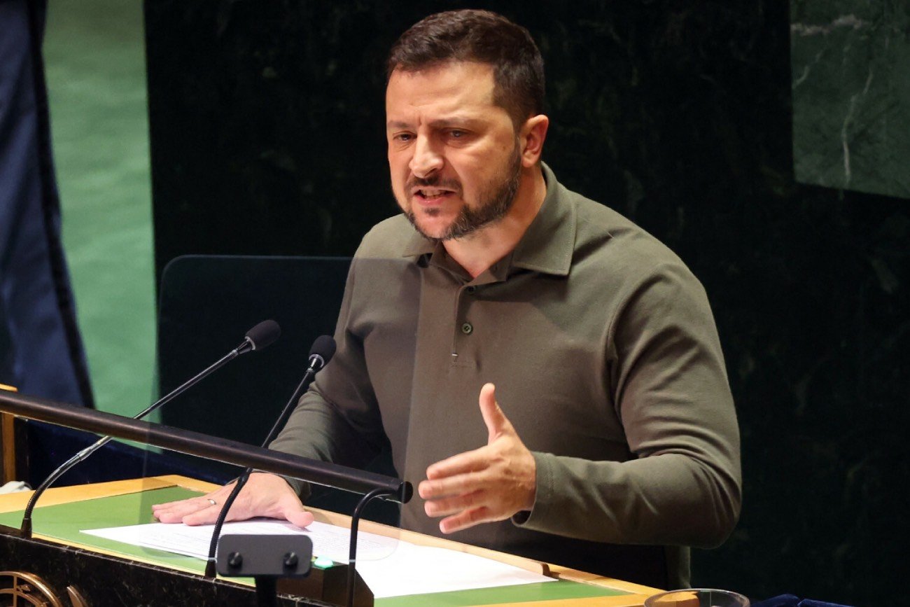 Wołodymyr Zełenski nawiązał w ONZ do embargo na ukraińskie zboże