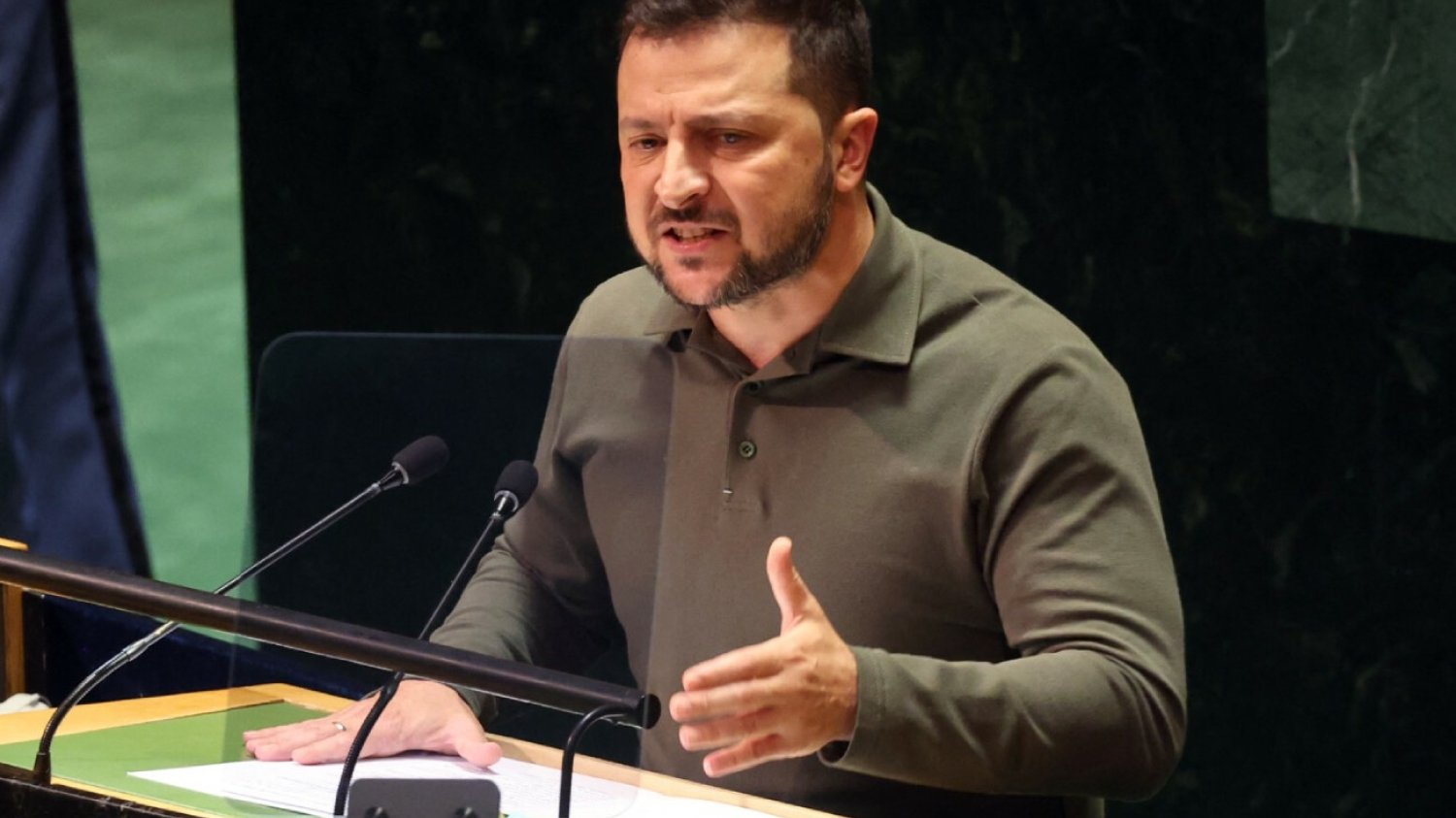 Wołodymyr Zełenski nawiązał w ONZ do embargo na ukraińskie zboże