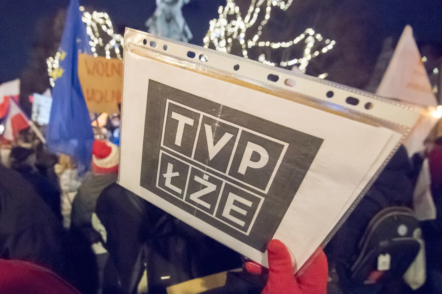 Jeden z protestów ws. upolitycznienia TVP.