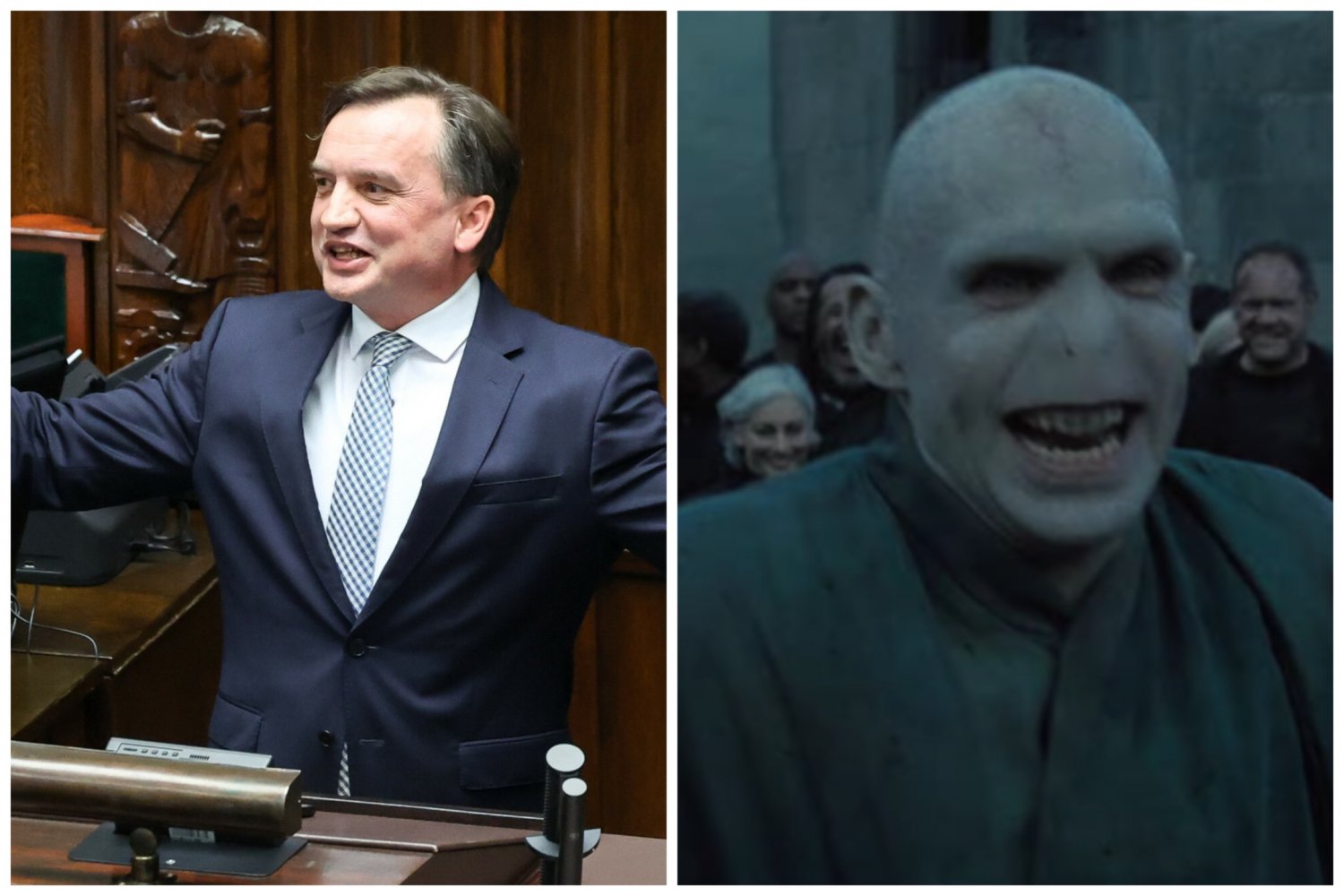 Fot. JACEK DOMINSKI/REPORTER / Postać Voldemorta w scenie z filmu "Harry Potter i Insygnia Śmierci: Część II".