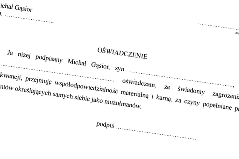 Czytelnik zaproponował, bym wziął odpowiedzialność "karną i materialną" za uchodźców