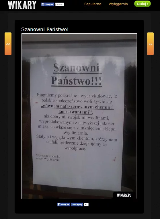 Zamknęli sklep, bo Polacy wolą "faszerowane chemią g...."