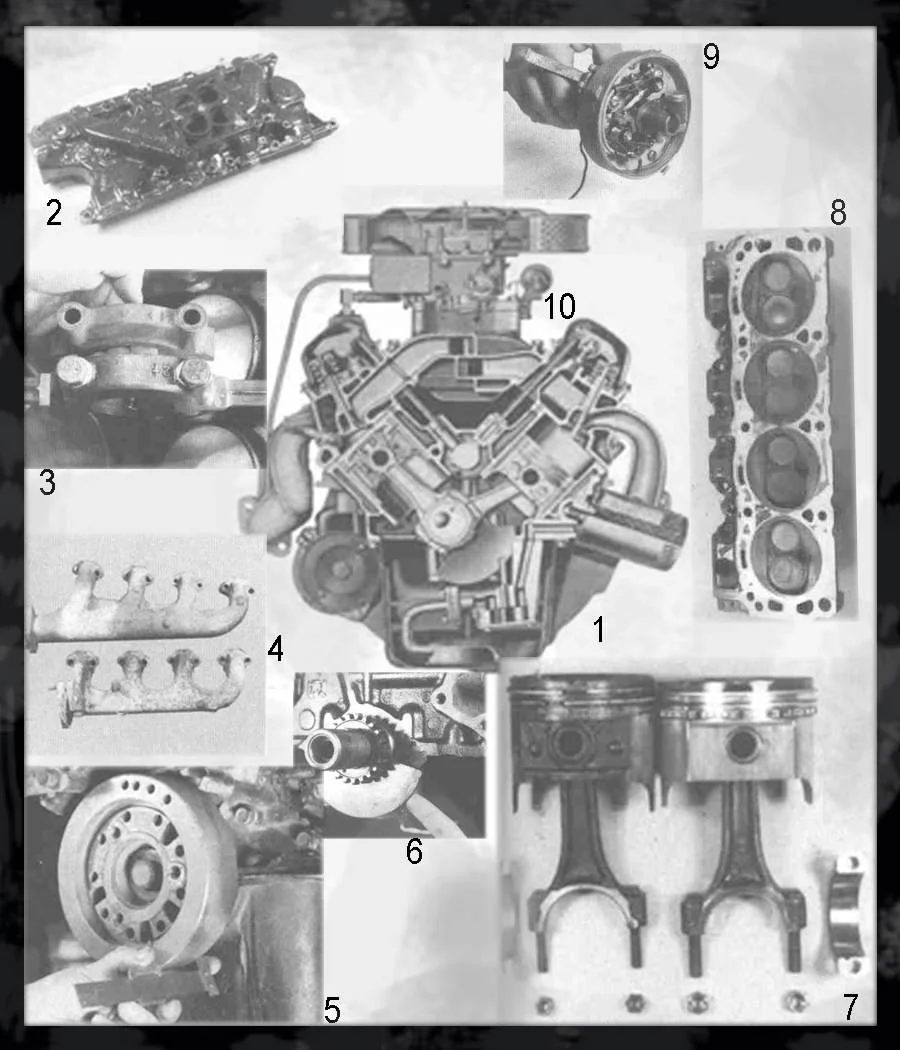 Przekrój przez V8 289 HiPo