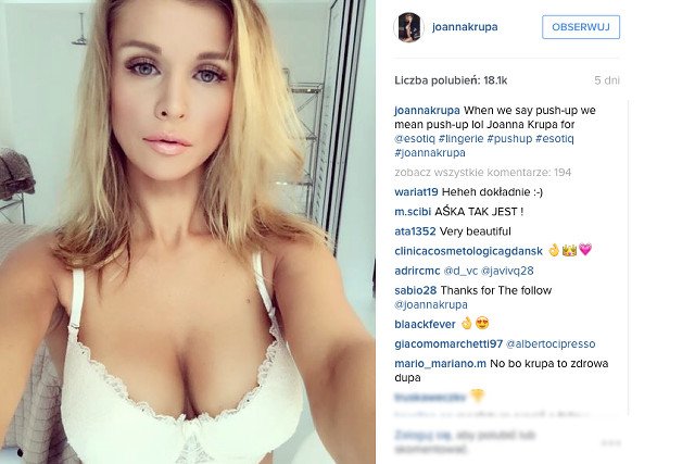 Taką reklamę może mieć tylko jedna firma. Esotiq, w której Joanna krupa jest współwłaścicielką