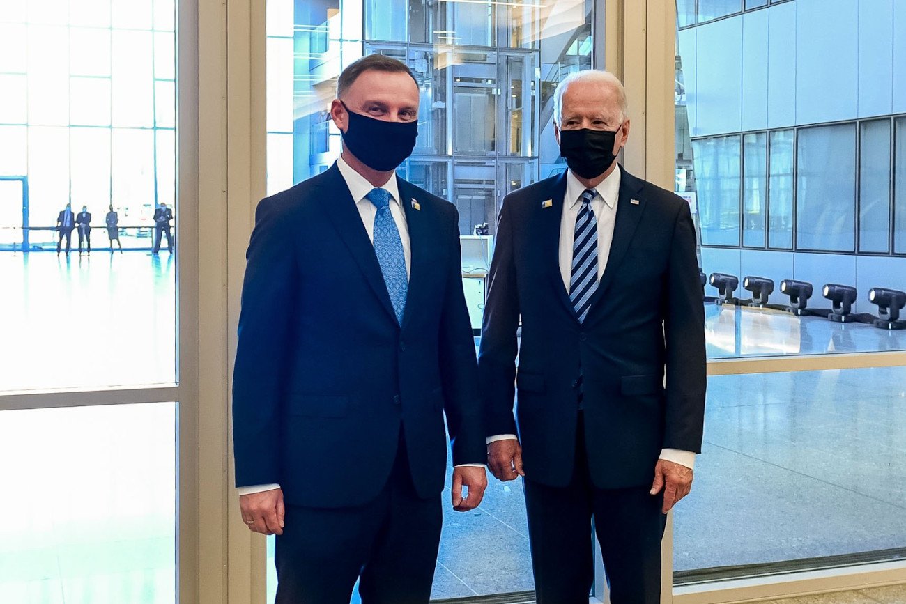 Do spotkania prezydentów Polski i USA doszło podczas szczytu NATO w Brukseli.