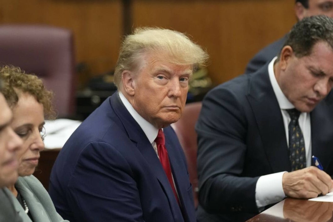 Donald Trump w sądzie.