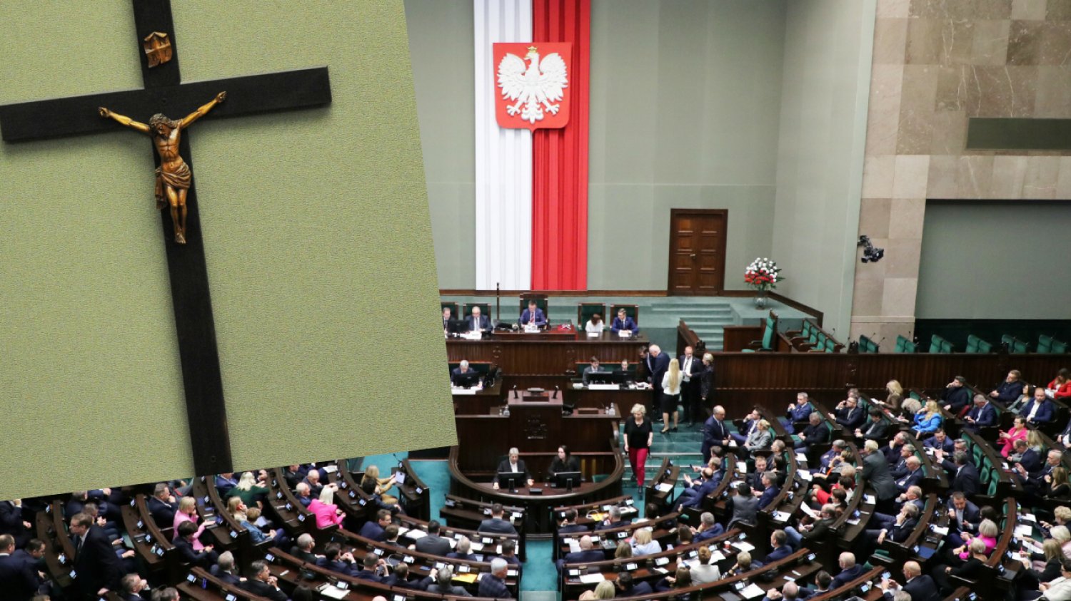Co z krzyżem w Sejmie? "Zrósł się z tą salą", "Nie powinny być wieszane".