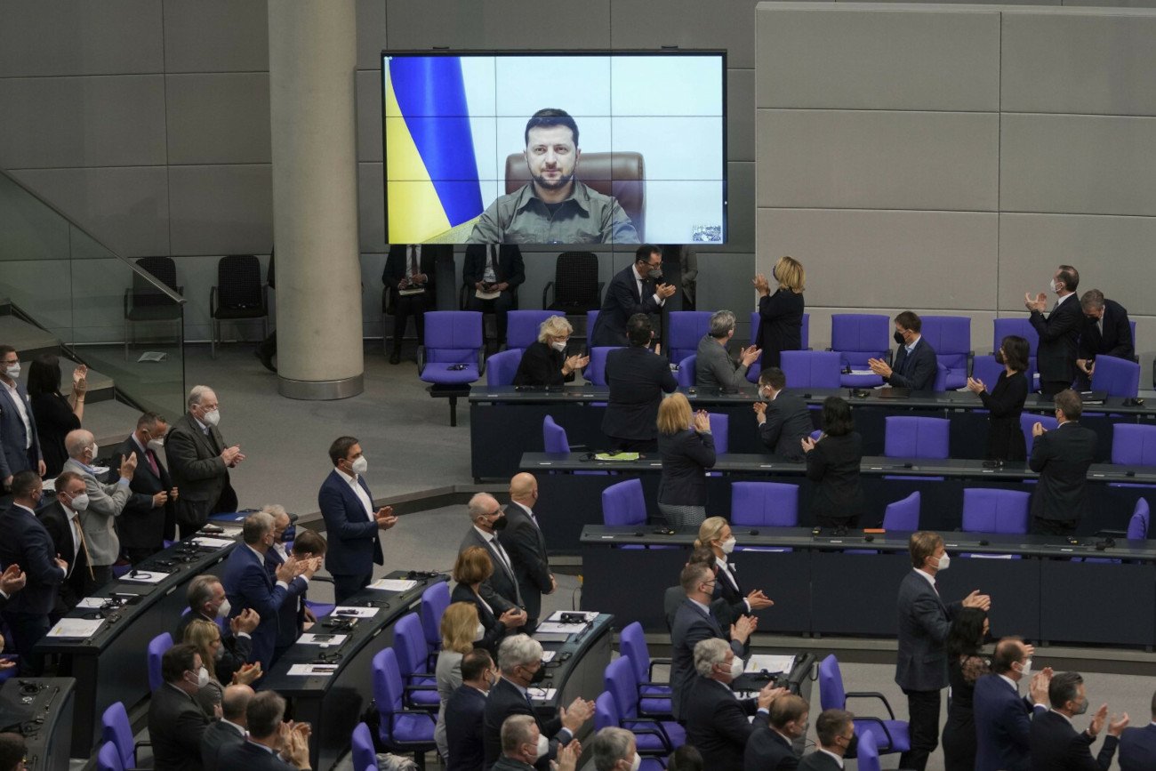 Wołodymyr Zełenski wygłosił w czwartek przemówienie w Bundestagu.