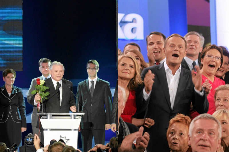 Tak wyglądały wieczory wyborcze PiS i PO w 2011 roku. Jak będzie teraz?