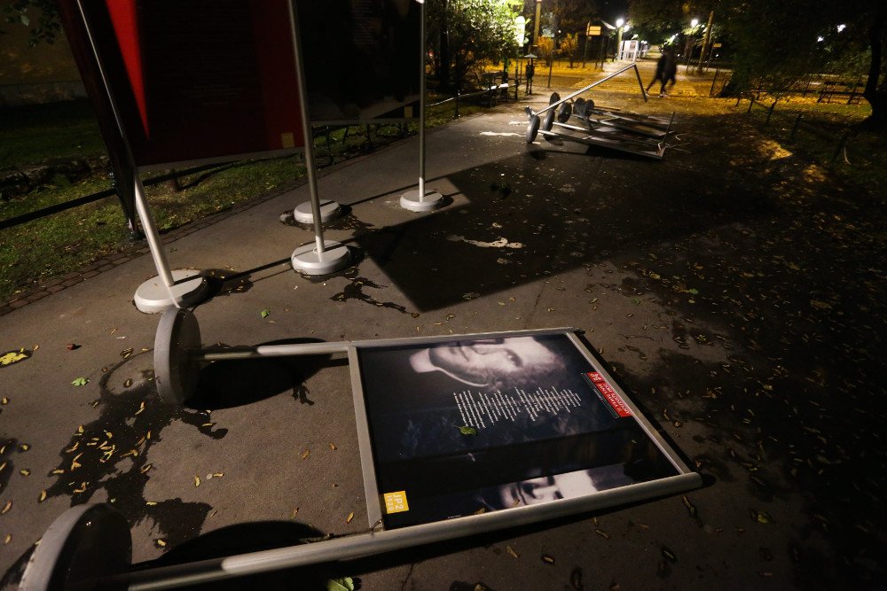 Krakowskie Planty po przejściu orkanu Ksawery.