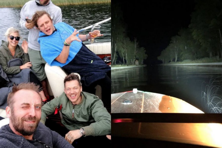 Na zdjęciach z Instagrama widać, jak Piotr Woźniak-Starak pływał ze znajomymi motorówką.