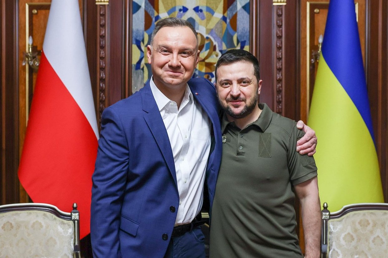 Andrzej Duda i Wołodymyr Zełenski podczas poprzedniego spotkania